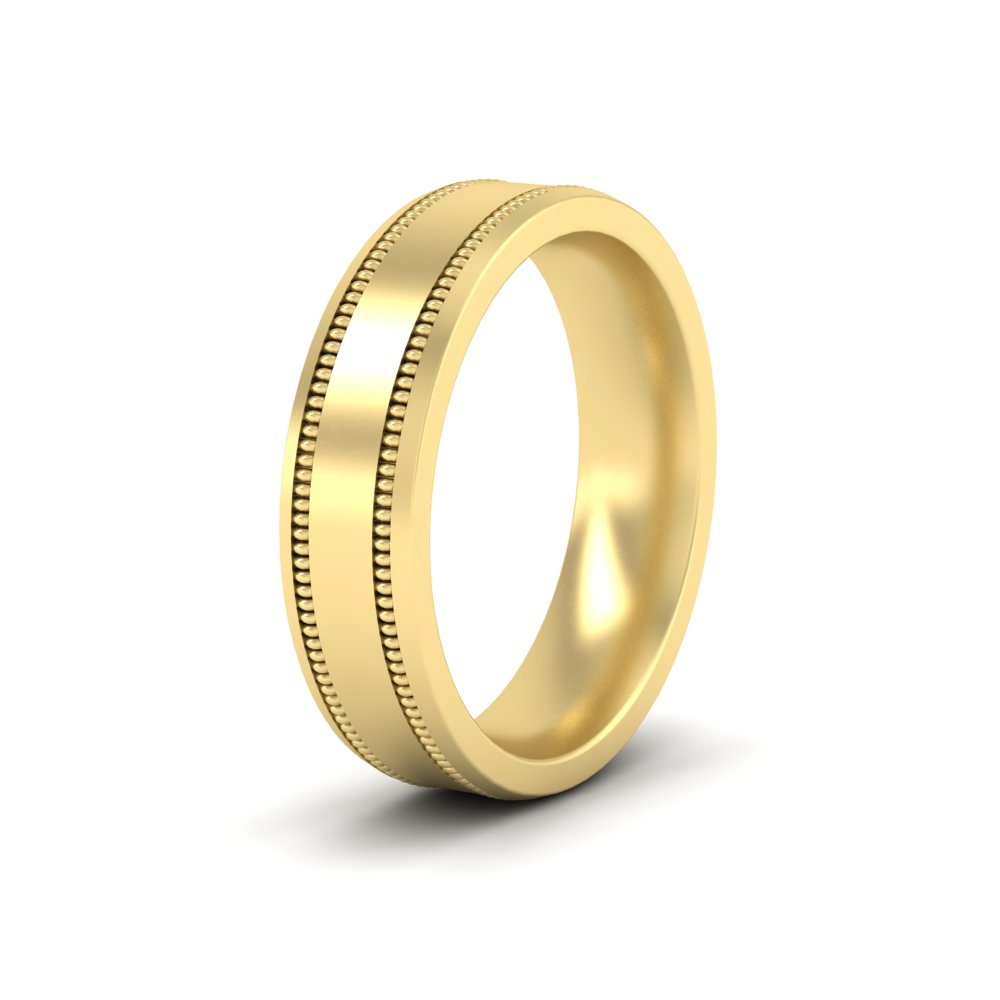 Mens Band Double Milgrain Fascinating Diamonds
