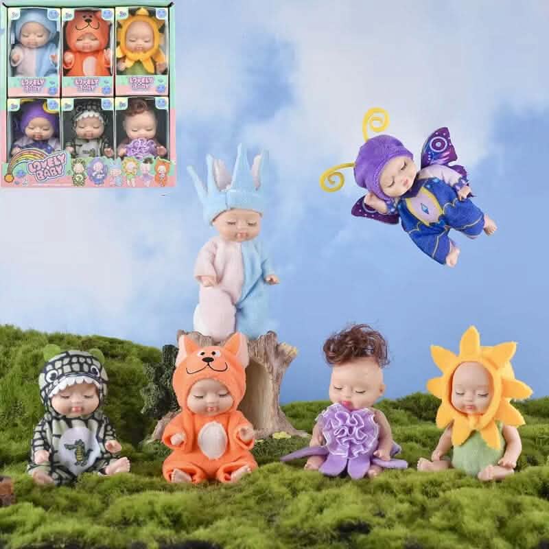 6-Piece Set: Sleeping Doll Princess Girl Toy Gift Box Cute Variety Costume Shape Doll DailySale