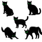 6-Pieces: Glow in the Dark Halloween Yard Sign Decorations with 12 Stakes