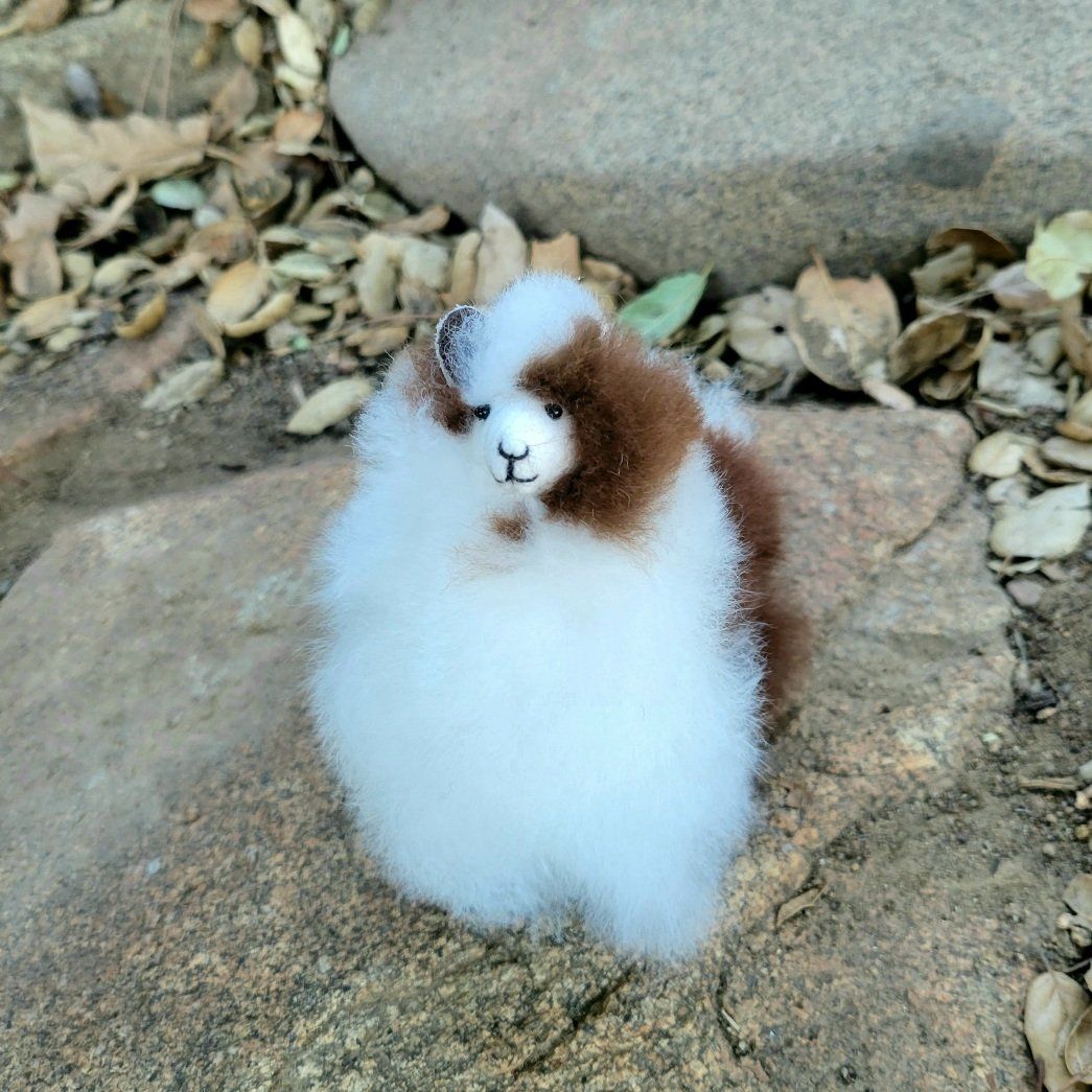 6" Standing Alpaca Fur Toy Purely Alpaca