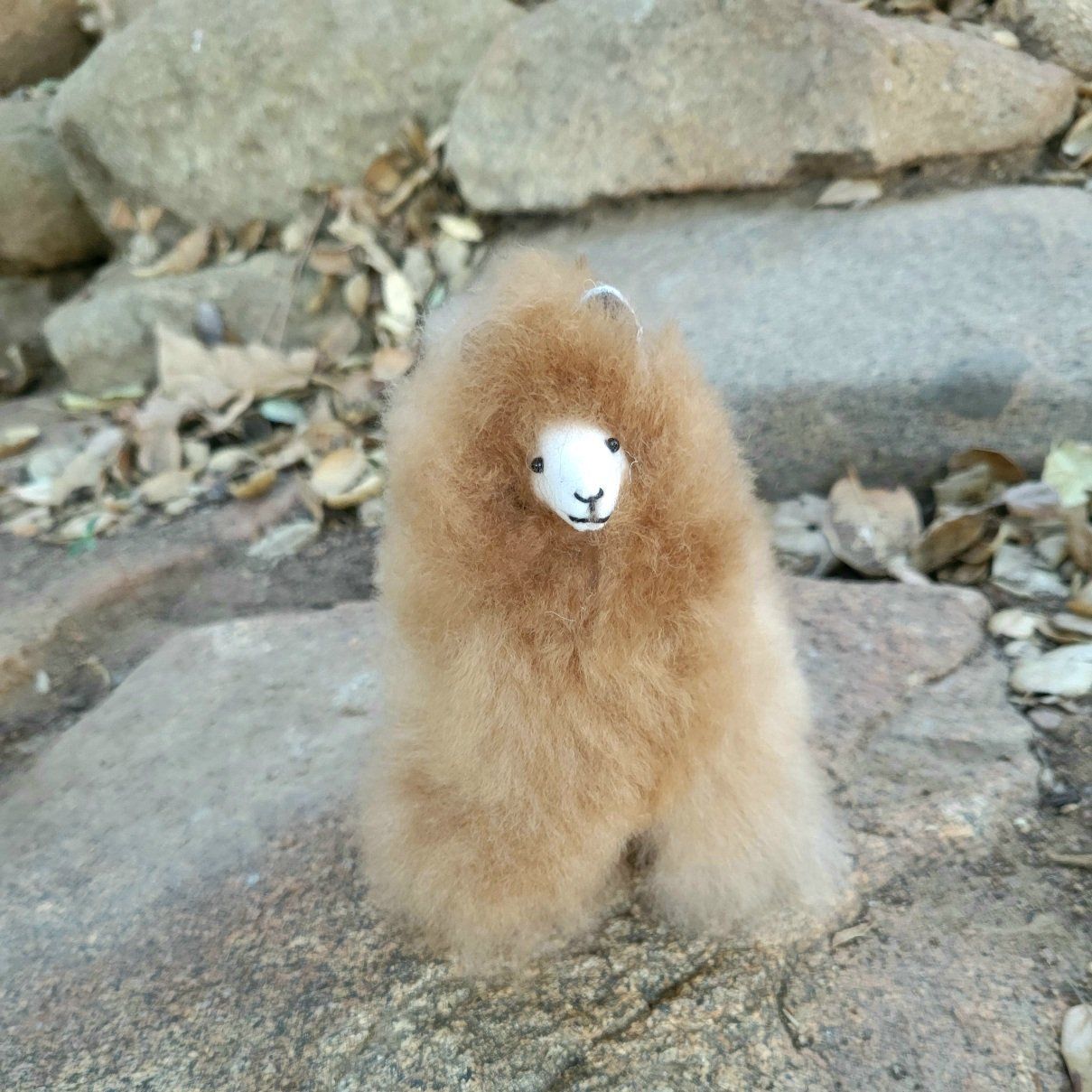 6" Standing Alpaca Fur Toy Purely Alpaca
