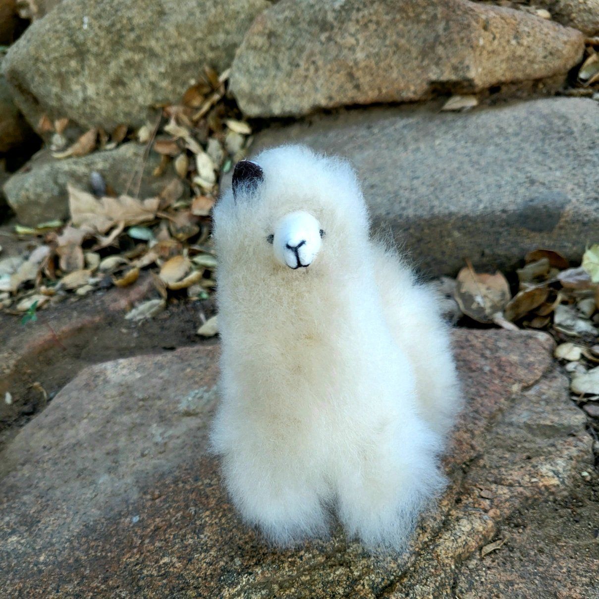 6" Standing Alpaca Fur Toy Purely Alpaca