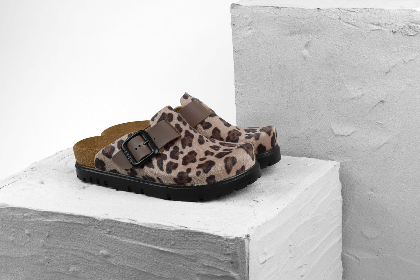 Zoe by LEON- Women’s Leather Platform Clog- Adjustable Buckle with Cork-style Footbed LEON Footwear USA