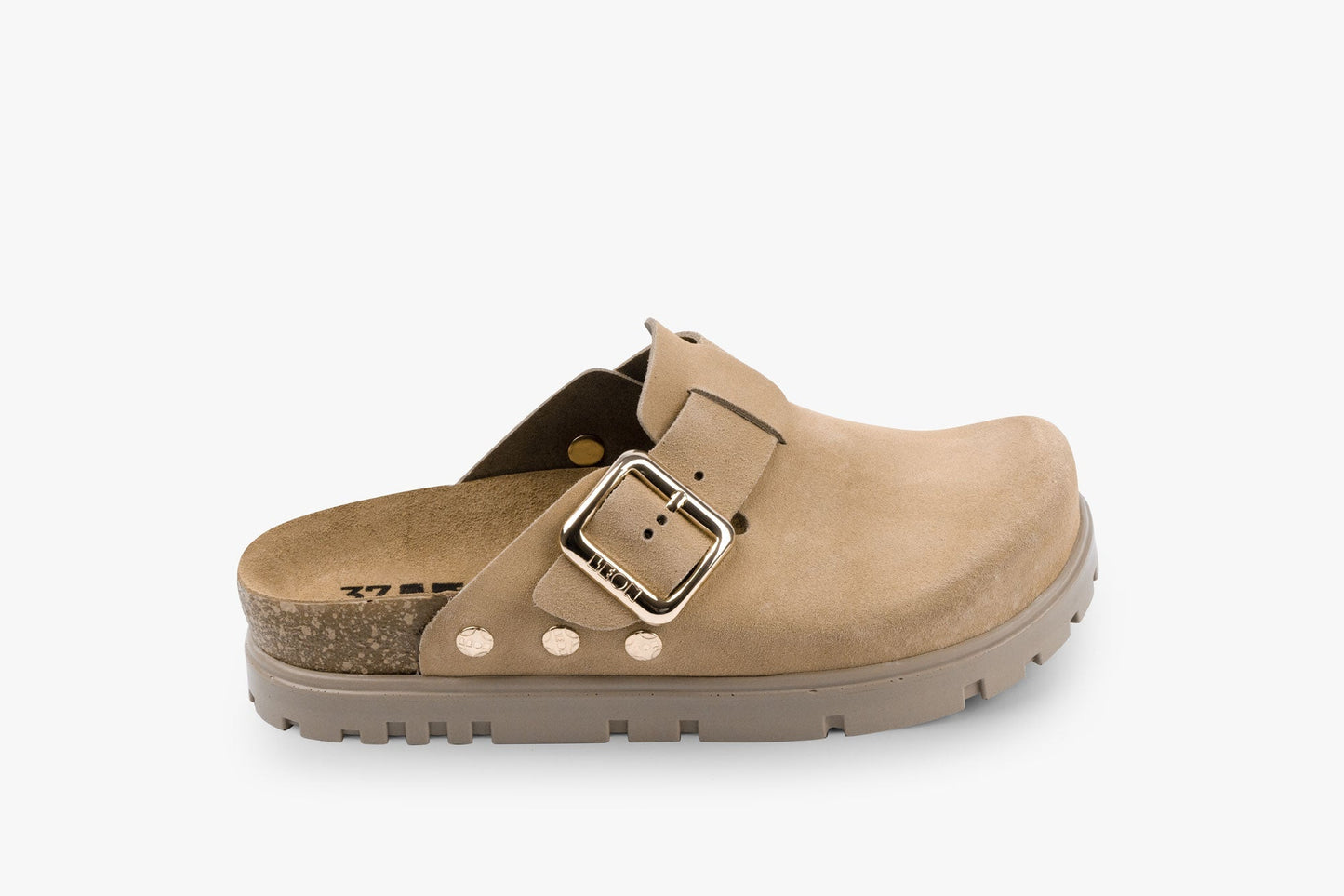 Andora II by LEON- Women’s Leather Platform Clog- Adjustable Buckle & Cork-Style Slide LEON Footwear USA
