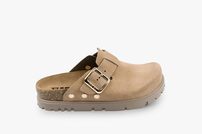 Andora II by LEON- Women’s Leather Platform Clog- Adjustable Buckle & Cork-Style Slide LEON Footwear USA