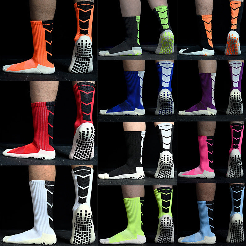 Non-slip Rubber Grip Cushion Soccer Sock | Fabric, All-season, Solid Color, Machine Washable, for Football, Basketball, Running, Hiking, Trekking, Yoga, Pilates - CT TAPESOCKS NovaCart