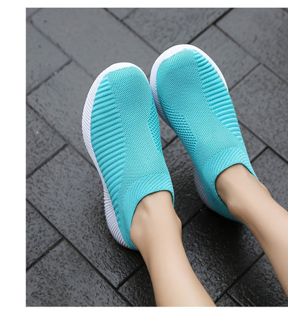 Women'S Lightweight Slip-On Sneakers, Solid Color Fabric Upper, Round Toe, MD Sole, Low Top, All-Season Casual Shoes for Running, Fitness, Dance, Walking, Travel NovaCart