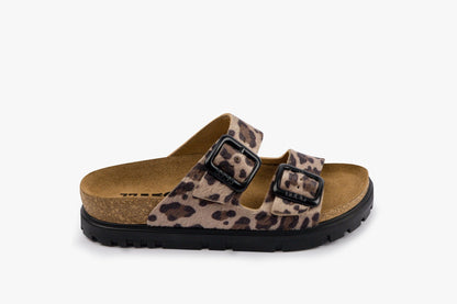Terra by LEON- Women’s Leather Sandal– Adjustable Buckle Cork-style Footbed LEON Footwear USA