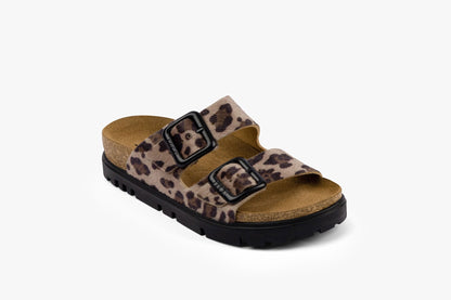 Terra by LEON- Women’s Leather Sandal– Adjustable Buckle Cork-style Footbed LEON Footwear USA
