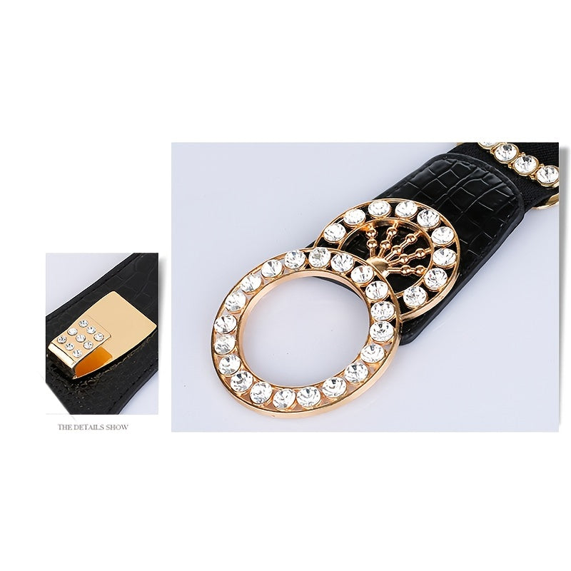 Women's Waist Belt Stretch Belt Women's Loose Elastic Belt Rhinestone Belt For Women NovaCart