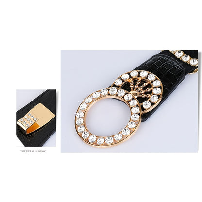 Women's Waist Belt Stretch Belt Women's Loose Elastic Belt Rhinestone Belt For Women NovaCart