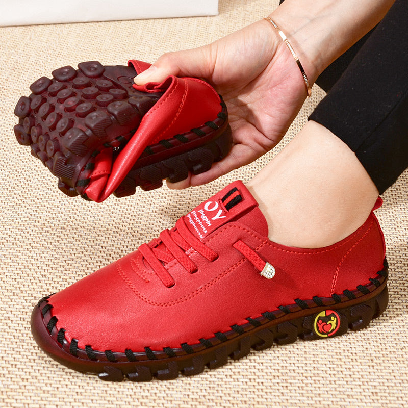 Spring/Autumn 2022 New Style Soft Sole Casual Mom Shoes, Flat Shoes for Women, Breathable and Comfortable Genuine Dance Shoes for Square Dancing, Women Shoes NovaCart