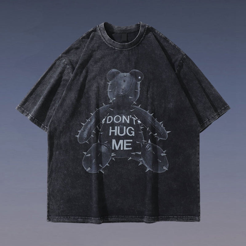 Hip Hop Oversized Tshirts Streetwear Vintage T-shirts Bear FitiqueFit