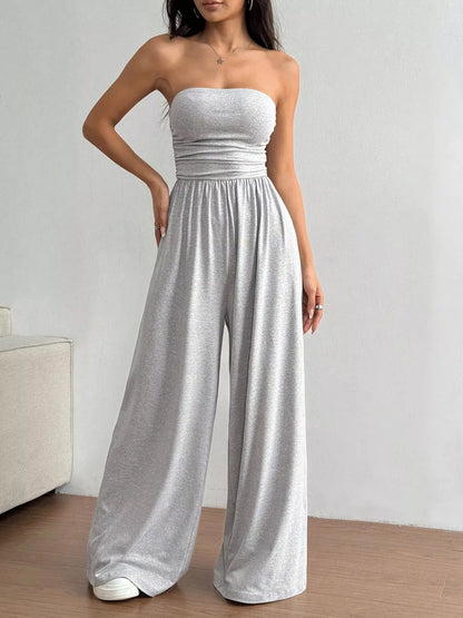 Effortless Chic Tube Top Wide Leg Jumpsuit New Era Fashion LLc