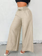 Women's High-Waist Drapey Wide-Leg Pants | Elastic Drawstring 5 Colors FitiqueFit