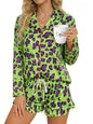 Women’s Milk Silk Leopard Print Pajama Set FitiqueFit