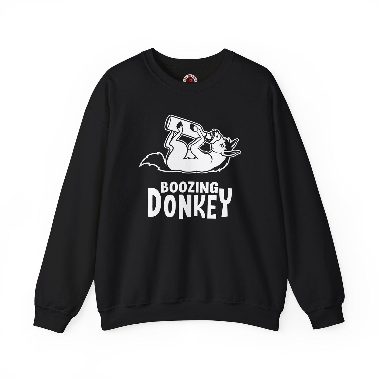 Boozing Donkey Crewneck Sweatshirt The Devil's Pickle