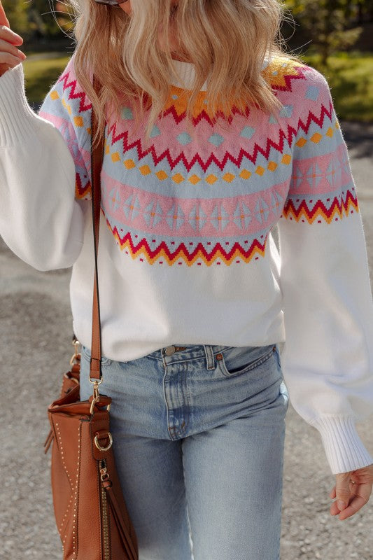 Avery Print Drop Shoulder Sweater Shop Style & More | Fresh Looks, Everyday Deals & Free Shipping