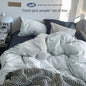 Solid Color Simple Four-Piece Set Flannel Quilt Cover INS Style Quilt Cover Dormitory Summer Washed Cotton Bedding Three-Piece Set