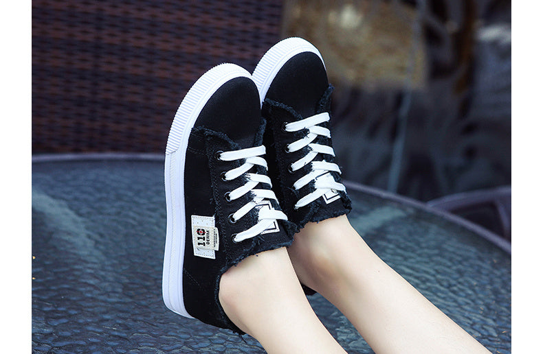 Women'S Casual Round Toe Solid Color Canvas Shoes, Small White, Flat Bottom, PVC Sole, Fabric Upper And Insole, Hand Wash, No Dry Clean, Spring, Autumn, All Season 2022 NovaCart