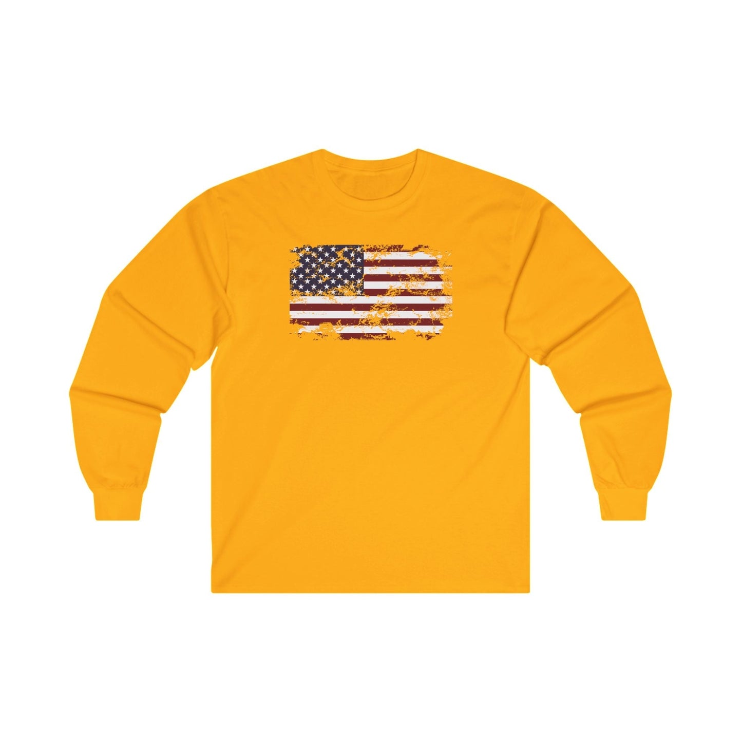 Vintage Style American Flag Long Sleeve Tee The Devil's Pickle