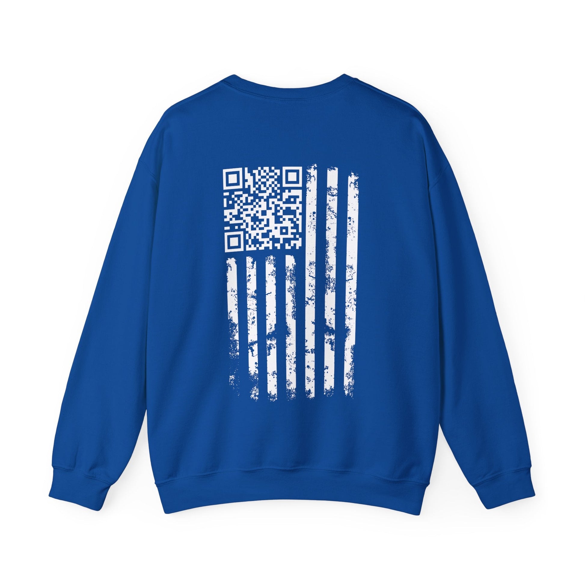 American Flag QR Code Crewneck Sweatshirt The Devil's Pickle