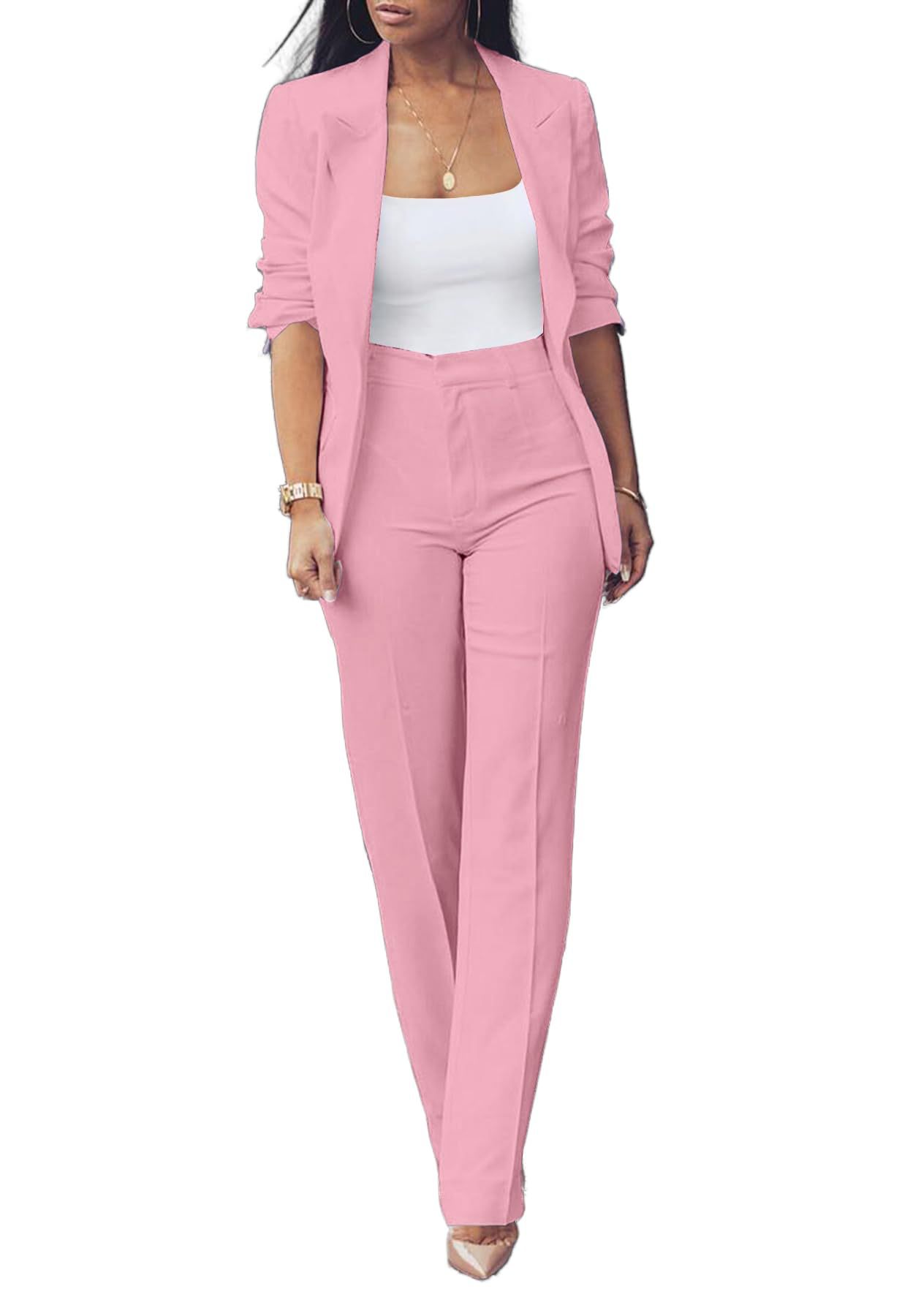 Pure Long Sleeveless Simple Draping Wide Leg Casual Suit See size chart under “more details” The Fashion Celestial