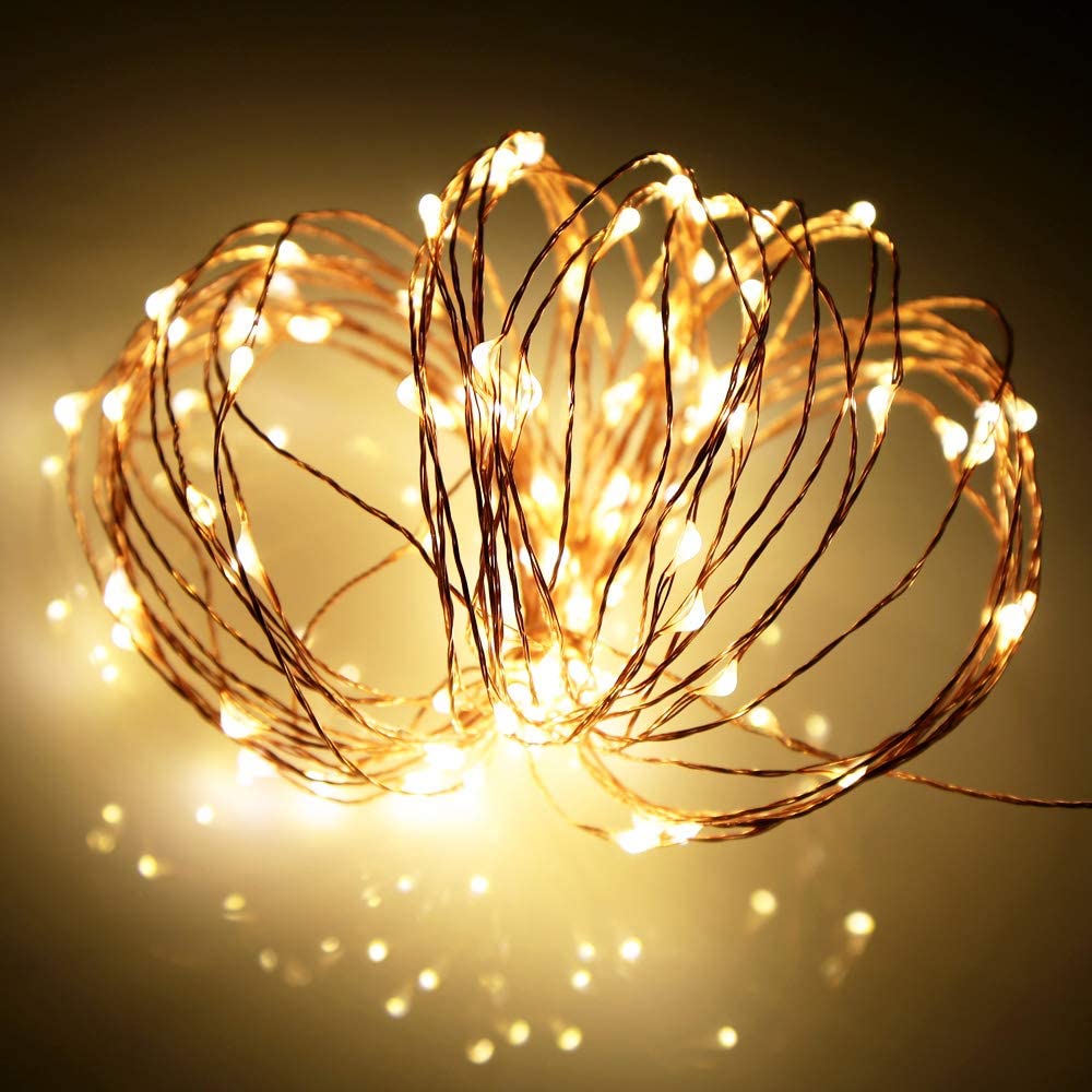 LED Fairy Lights Battery Box Copper Wire String 78.74/196.85/393.7inch Holiday Outdoor Lighting Christmas Tree Wedding Party Decoration NovaCart