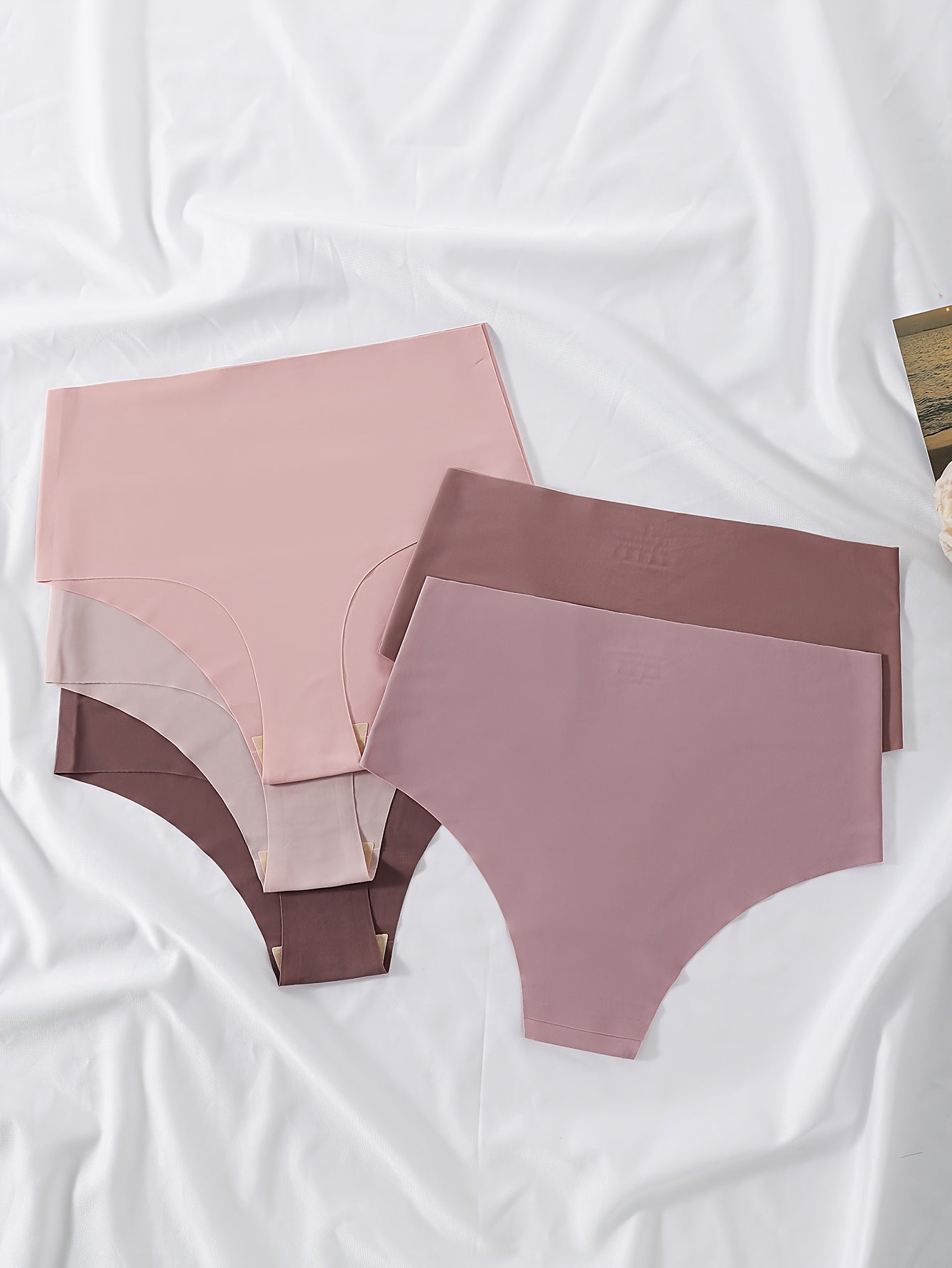 5-Pack Women's Solid Color Comfortable Breathable High-Waisted Briefs NovaCart