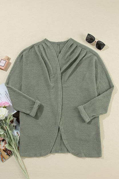 Waffle Knit Open Front Cardigan Shop Style & More | Fresh Looks, Everyday Deals & Free Shipping