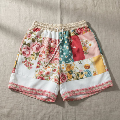 Women’s Retro Floral Print Casual Shorts FitiqueFit
