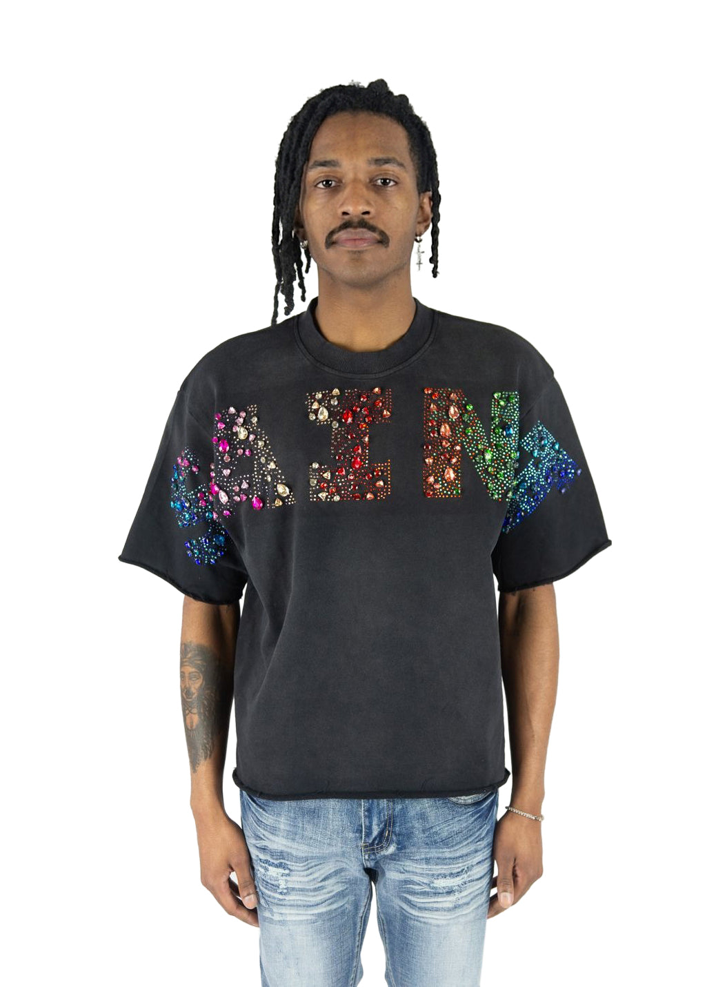 Rebel Denim Saint Tee - Black Denim Exchange