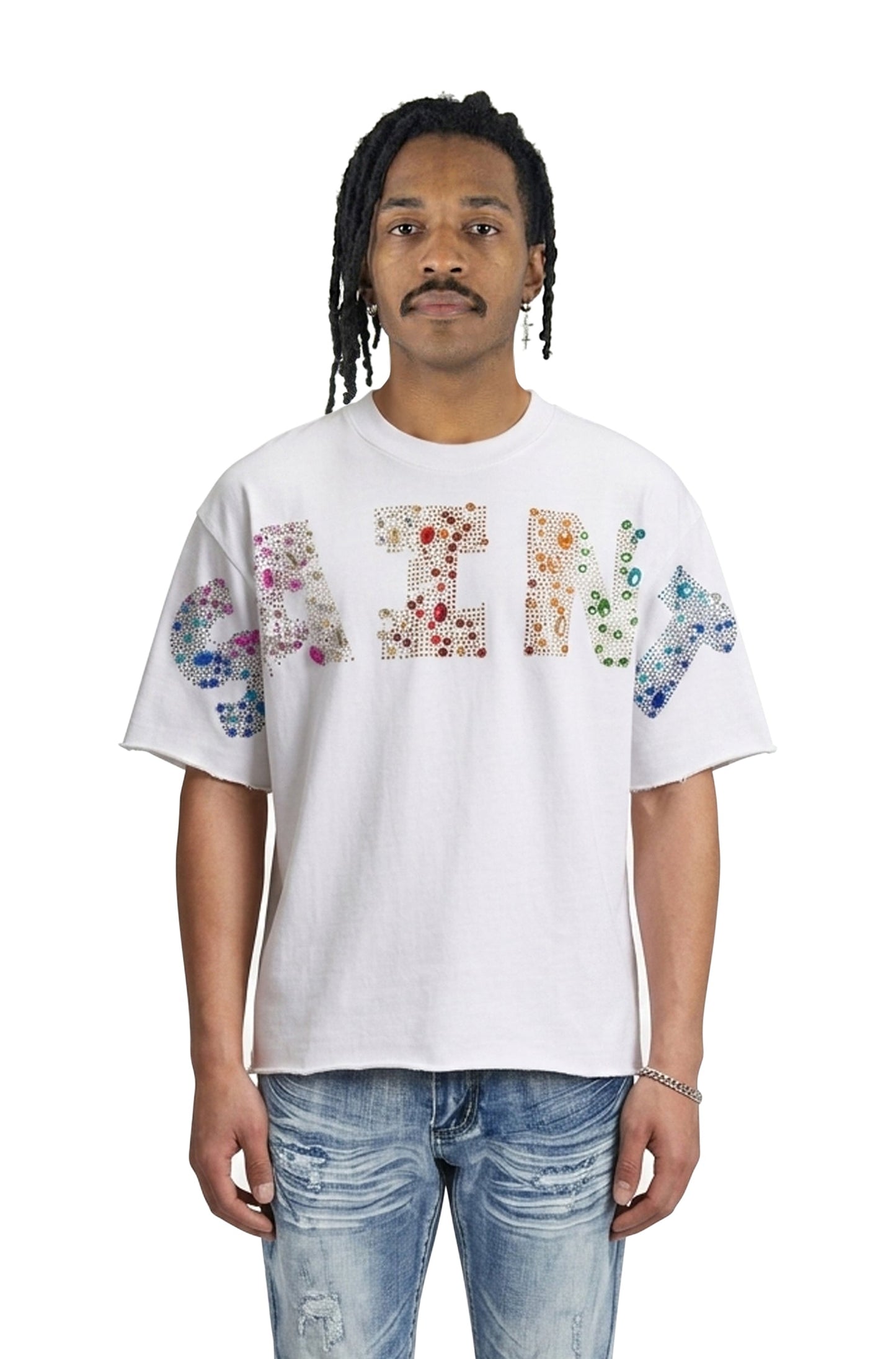 Rebel Denim Saint Tee - White Denim Exchange