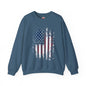 Distressed American Flag Crewneck Sweatshirt The Devil's Pickle