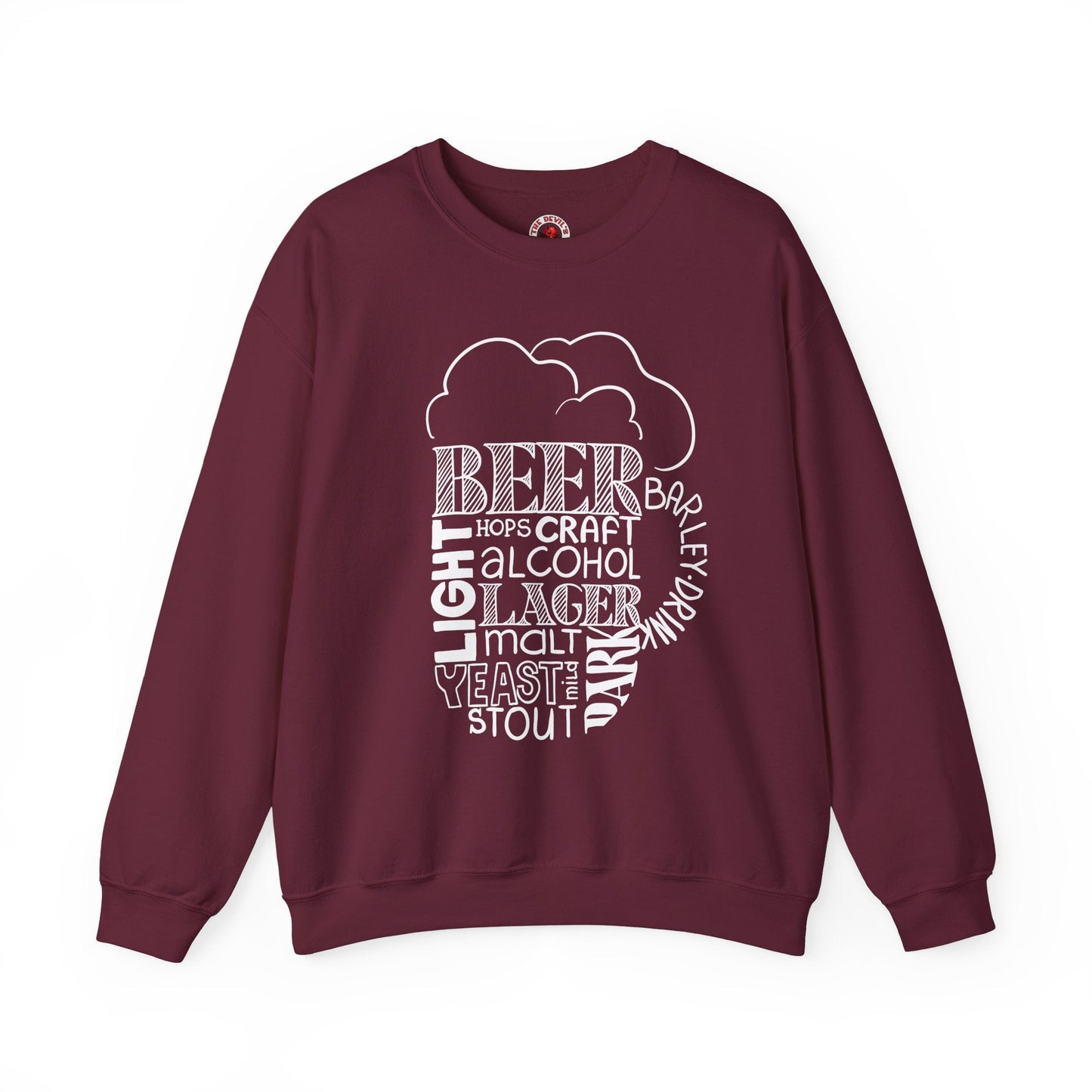 Beer Mug Of Words Crewneck Sweatshirt The Devil's Pickle