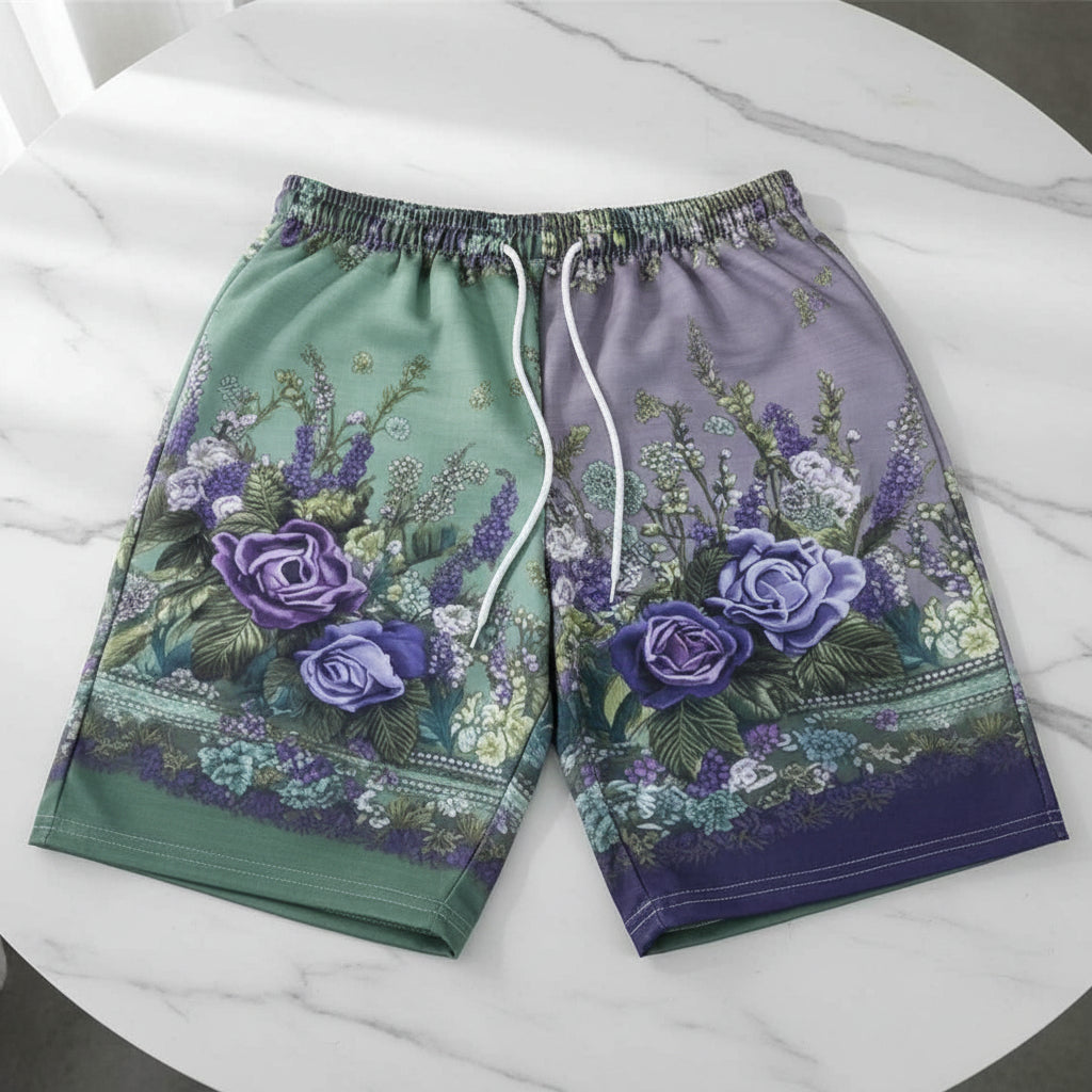 Women’s Retro Floral Print Casual Shorts FitiqueFit