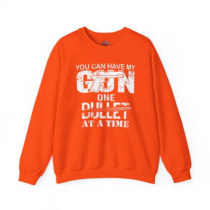 You Can Have My Gun One Bullet At A Time Crewneck Sweatshirt The Devil's Pickle