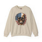 American Flag Skull Crewneck Sweatshirt