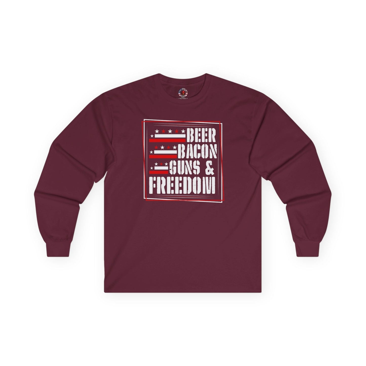 Beer Bacon Guns and Freedom Long Sleeve Tee The Devil's Pickle