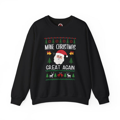 Make Christmas Great Again Crewneck Sweatshirt The Devil's Pickle