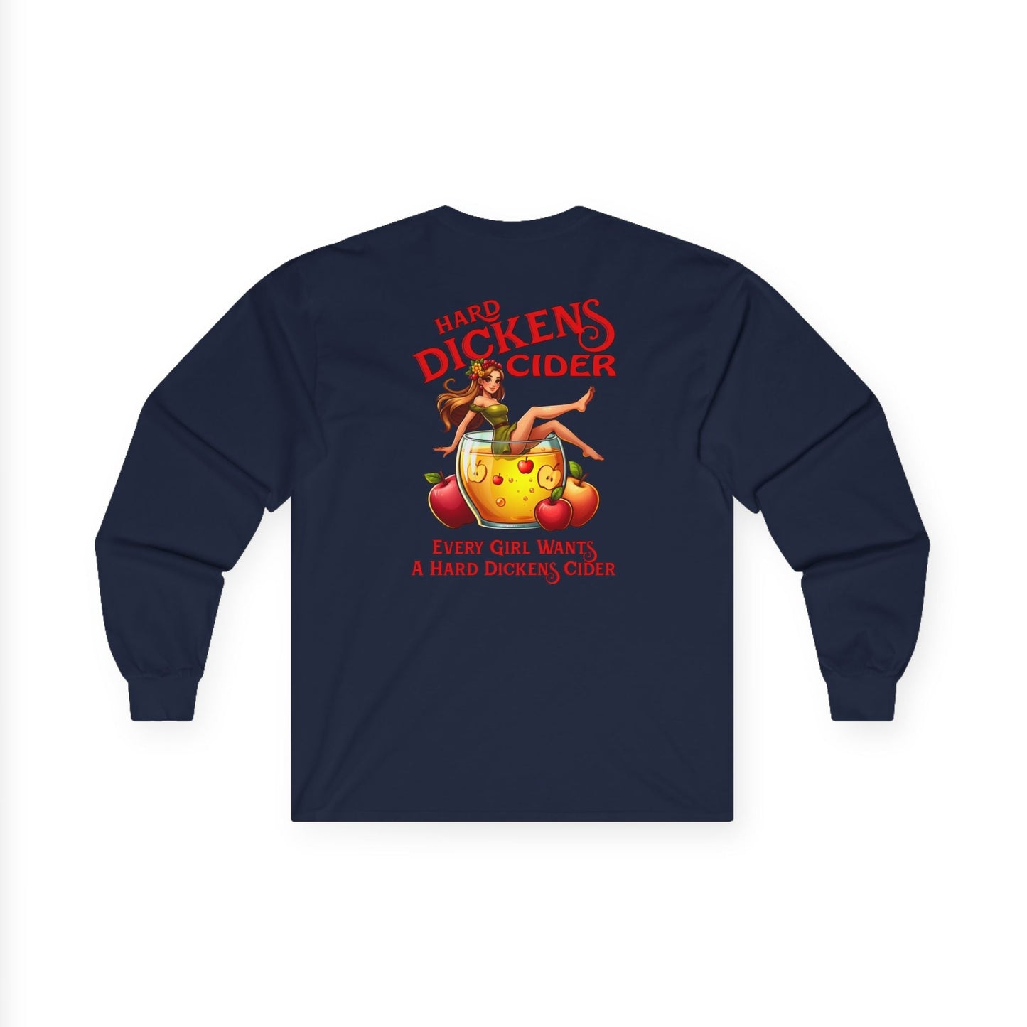 Hard Dickens Cider Front/Back Long Sleeve Tee The Devil's Pickle