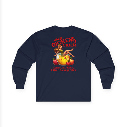 Hard Dickens Cider Front/Back Long Sleeve Tee The Devil's Pickle