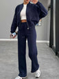 Baseball Collar Zip Up Outerwear and Drawstring Pants Set New Era Fashion LLc