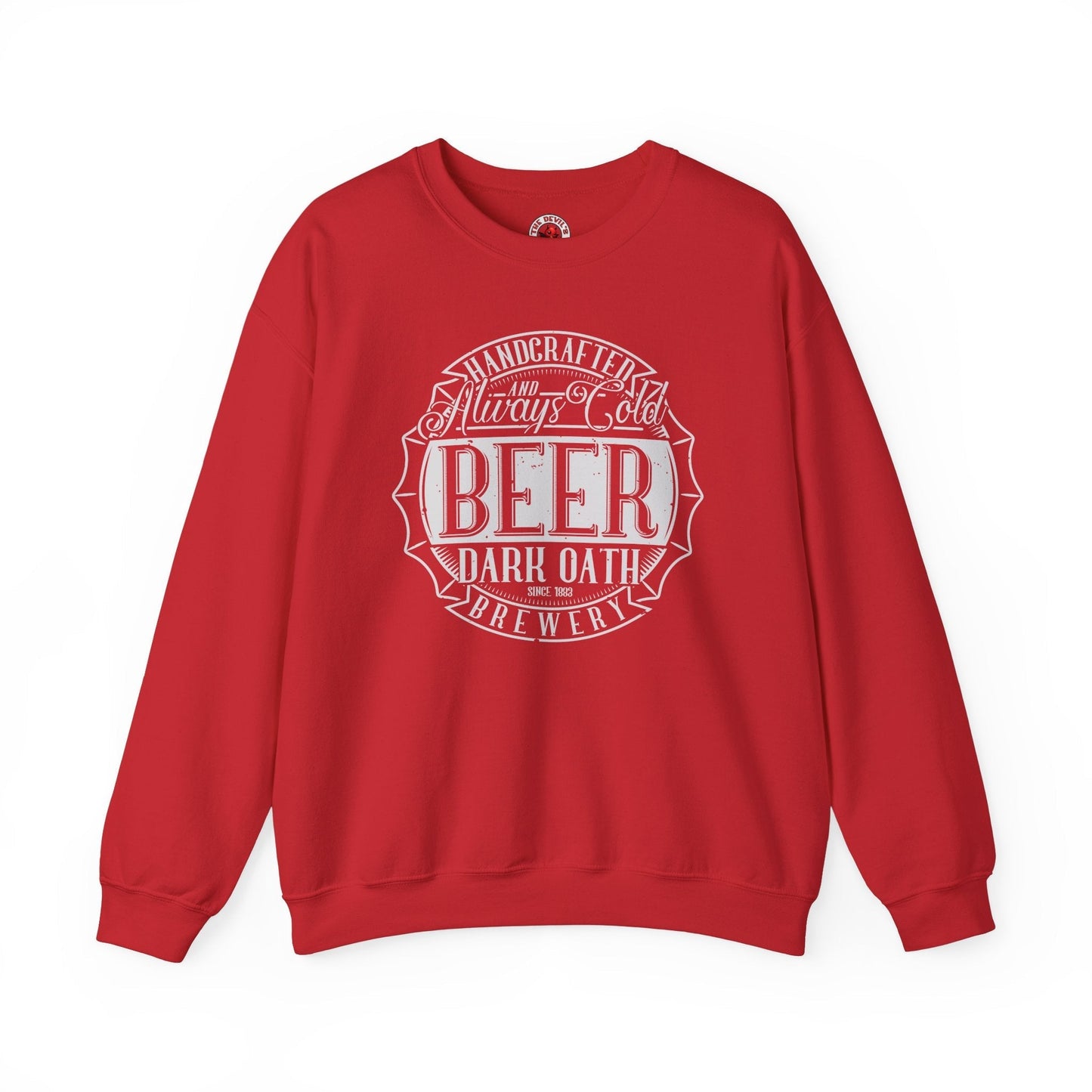 Handcrafted and Always Cold Beer Crewneck Sweatshirt The Devil's Pickle