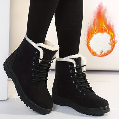Women'S Winter Boots - Slip-Resistant PU Sole, Lace-Up Closure, Cushioned Insole - Cold Weather Boots for Everyday & Formal Outfits - Extended Sizes Up to US Women'S 44 (EU 43) - Boots for Winter Adventures, Y Terrain Footwea NovaCart