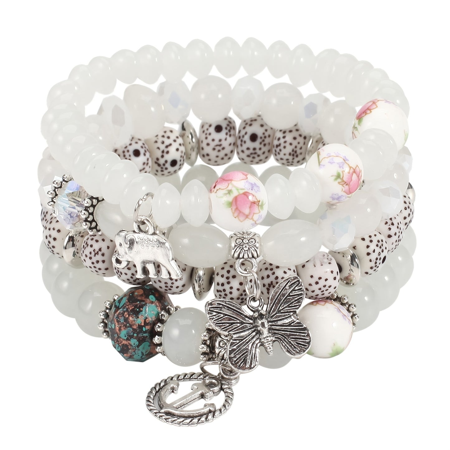 [Women's Bohemian Bracelet Set] Bohemian Bracelets Set for Women - Stackable Stretch Multilayer Beads Bracelet NovaCart