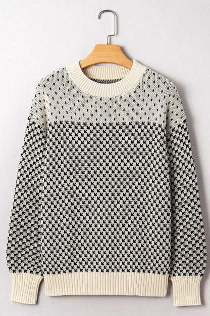 Dotted Colorblock Lantern Sleeve Sweater Shop Style & More | Fresh Looks, Everyday Deals & Free Shipping