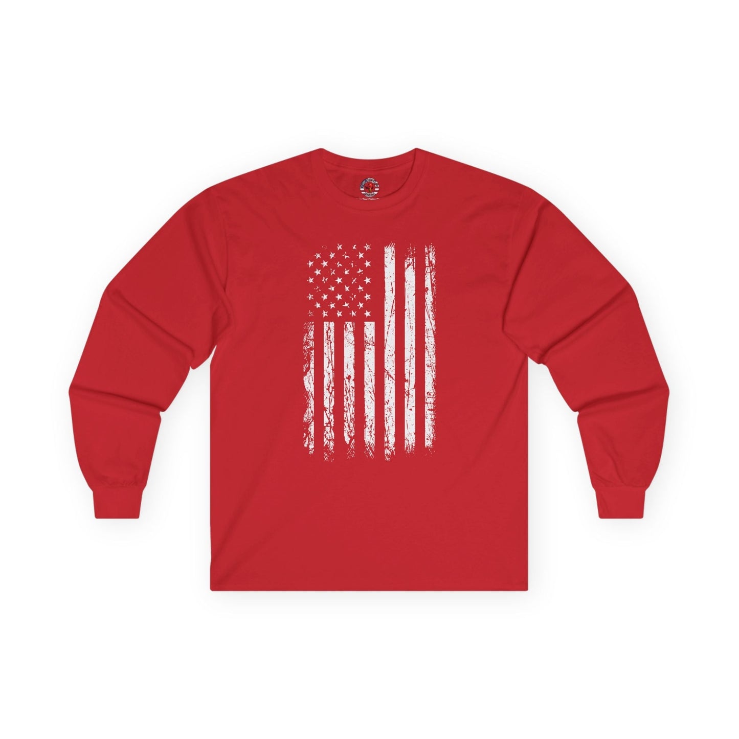American Grunge Flag Long Sleeve Tee The Devil's Pickle