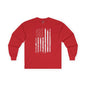 American Grunge Flag Long Sleeve Tee The Devil's Pickle