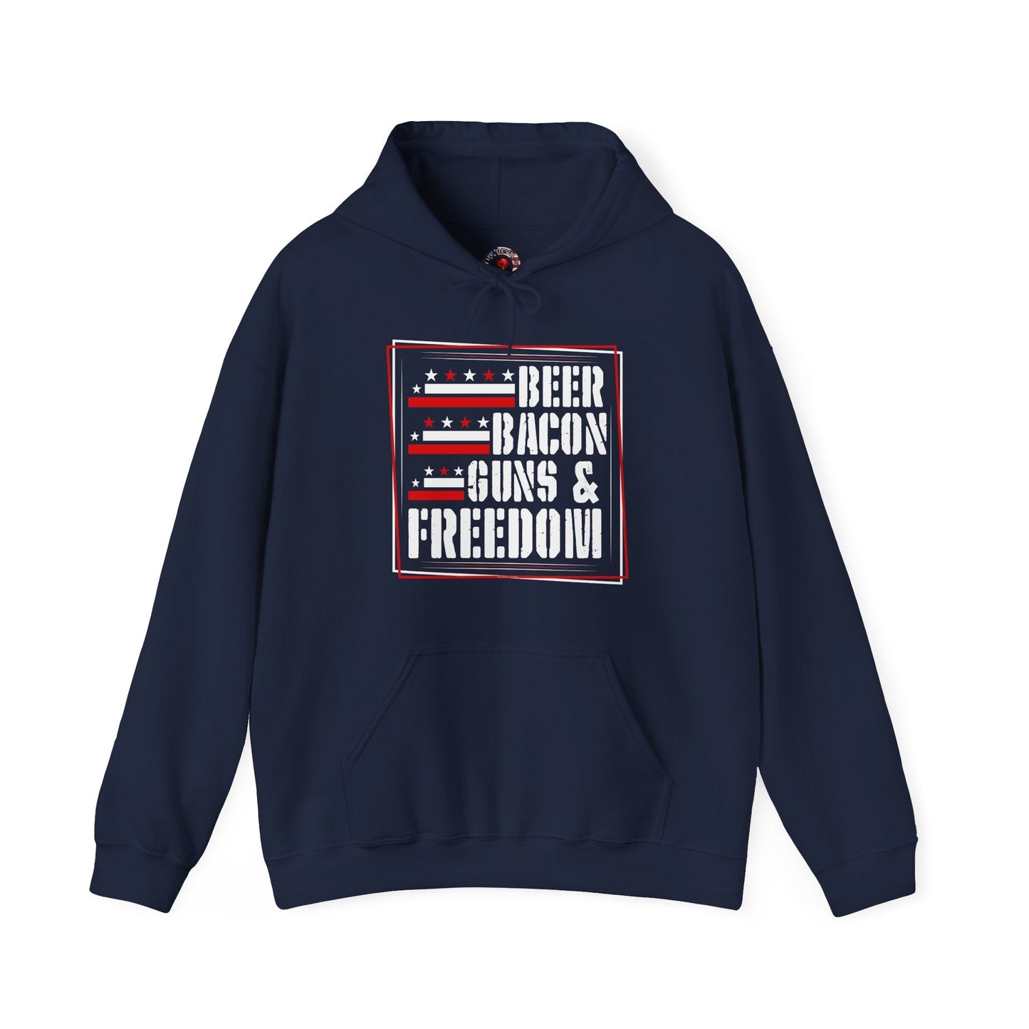 Beer Bacon Guns and Freedom Hooded Sweatshirt The Devil's Pickle